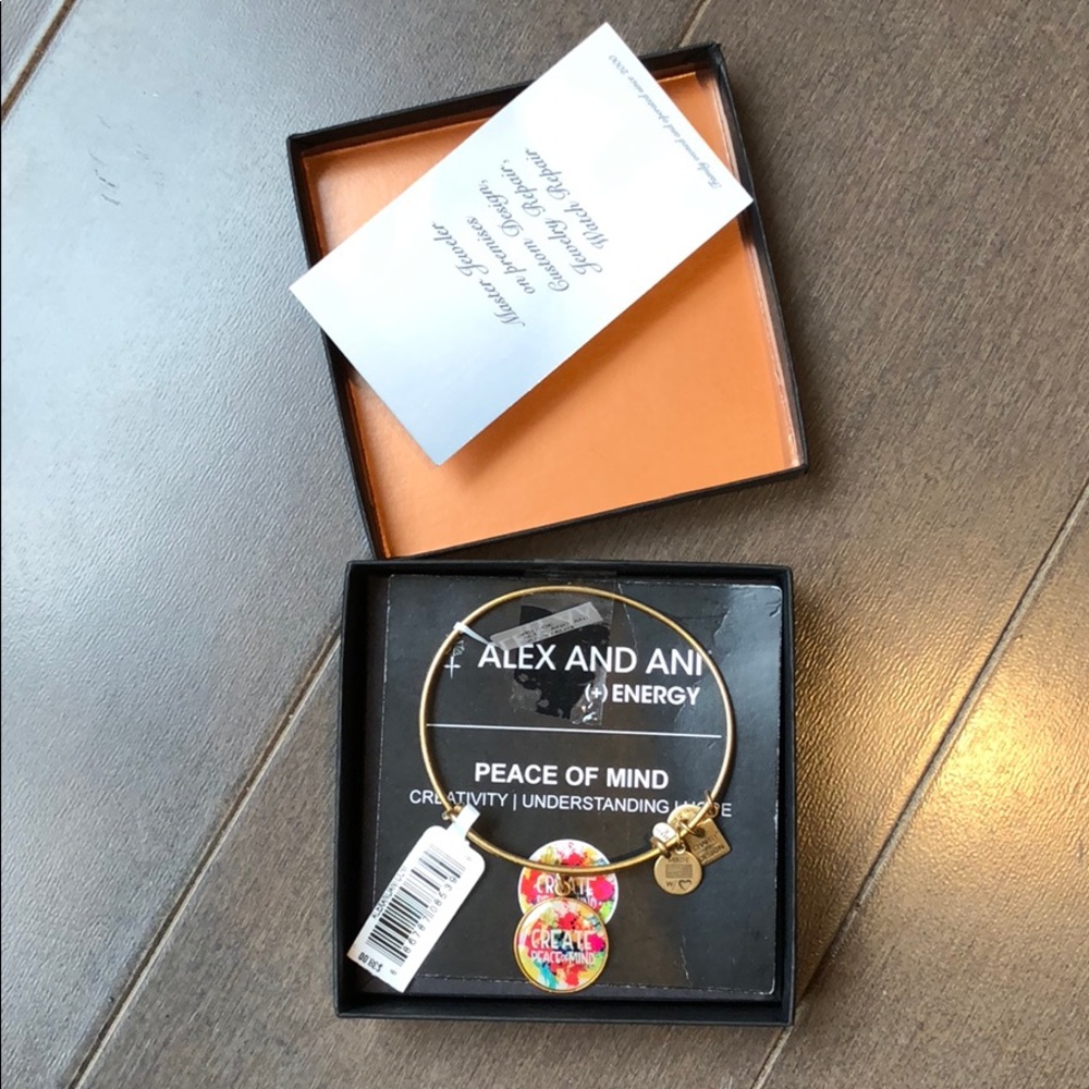 Never worn Alex and Ani Bracelet “Peace of Mind”
